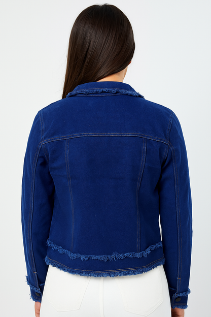 Velxora Women’s Classic Blue Denim Jacket – Trendy & Casual Wear