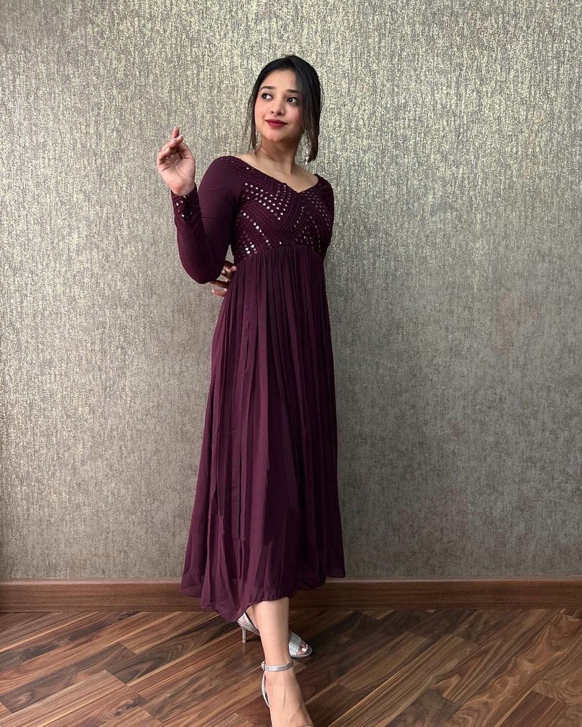 Velxora Women’s Party Wear Maxi – Stylish Full Sleeve Gown