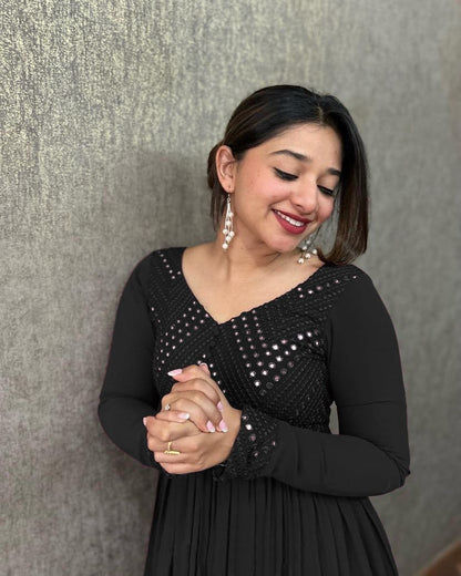 Velxora Women’s Party Wear Maxi – Stylish Full Sleeve Gown