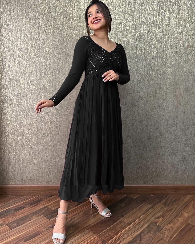 Velxora Women’s Party Wear Maxi – Stylish Full Sleeve Gown